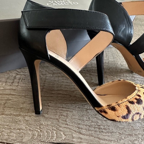 NEW - Vince Camuto Carlotte calf hair leopard print heels - Picture 6 of 12
